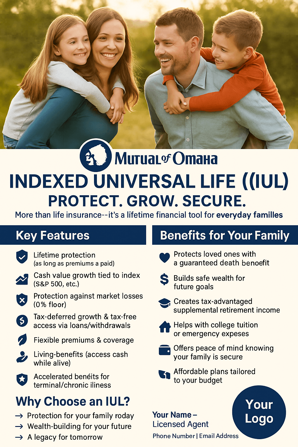 IUL Insurance family benefits and features - comprehensive protection and growth